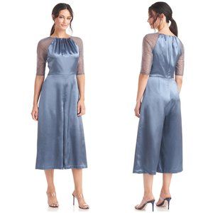 JS Collections Leila Raglan Sleeve Jumpsuit in Aegean Blue Size‎ 8